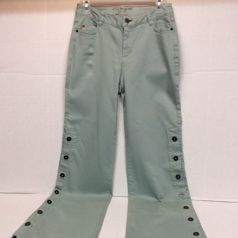 Sz.2-Tall Jeans Peace Love World Side Button Jean   Clearwater $91